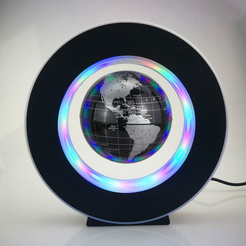 3-inch magnetic levitation globe with LED ring for home and office decoration