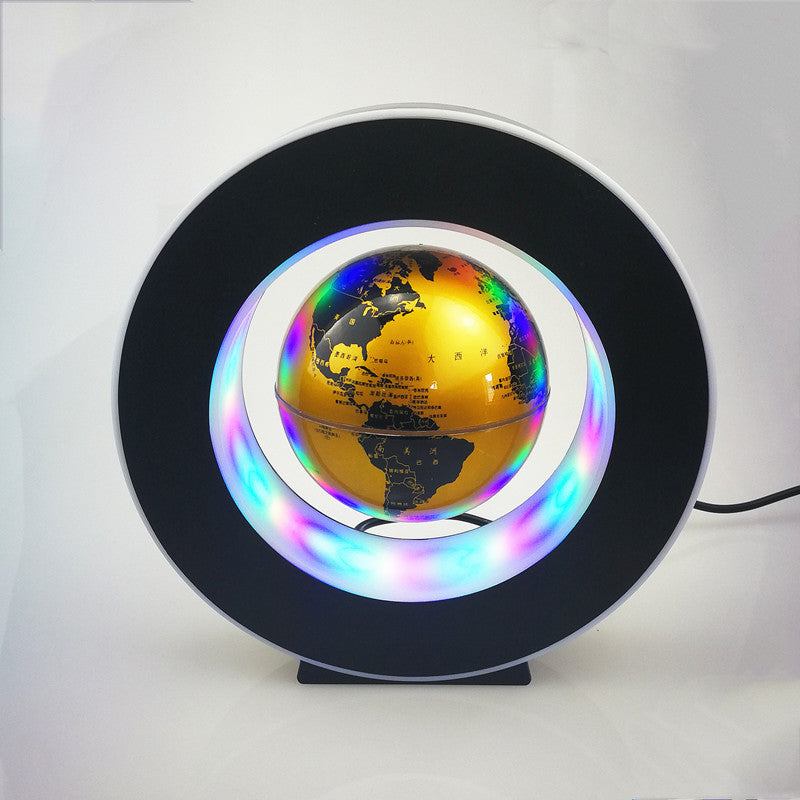 3-inch magnetic levitation globe with colorful LED ring for home and office decoration