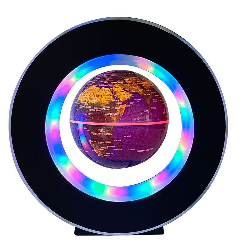 3-inch magnetic levitation globe with colorful LED ring for home and office decor
