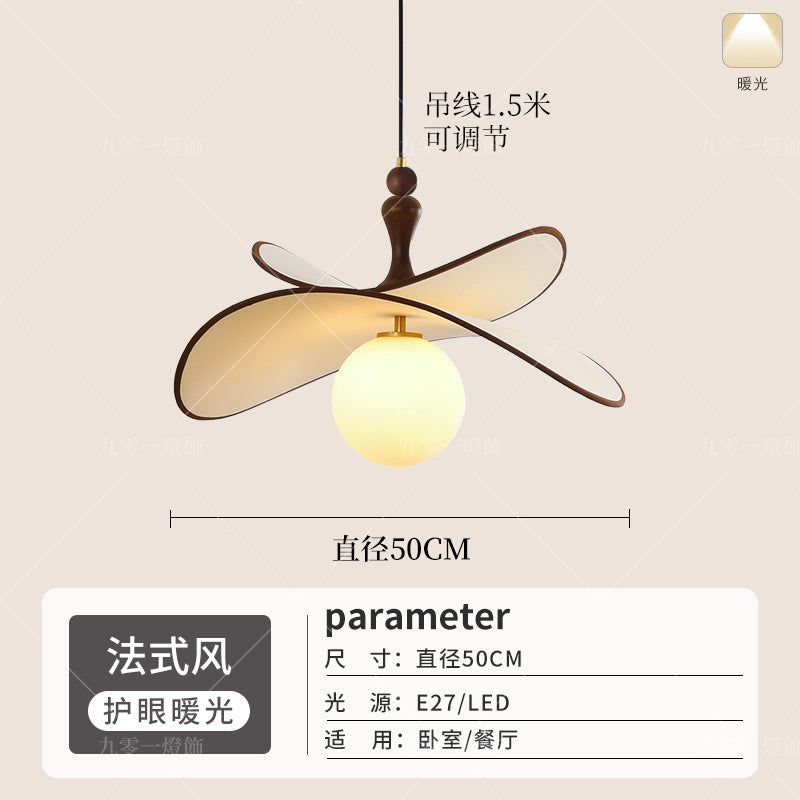 French style glass magic bean chandelier with retro design and warm ambient lighting for living room and dining area