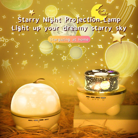 Starry Night light colorful projection lamp creating romantic dreamy atmosphere with music