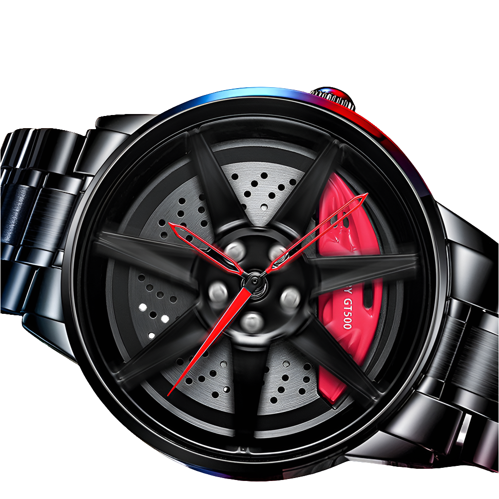 Wheel hub watch male GT500 rotating three-dimensional hollow dial car modification cultural concept table Dropsure