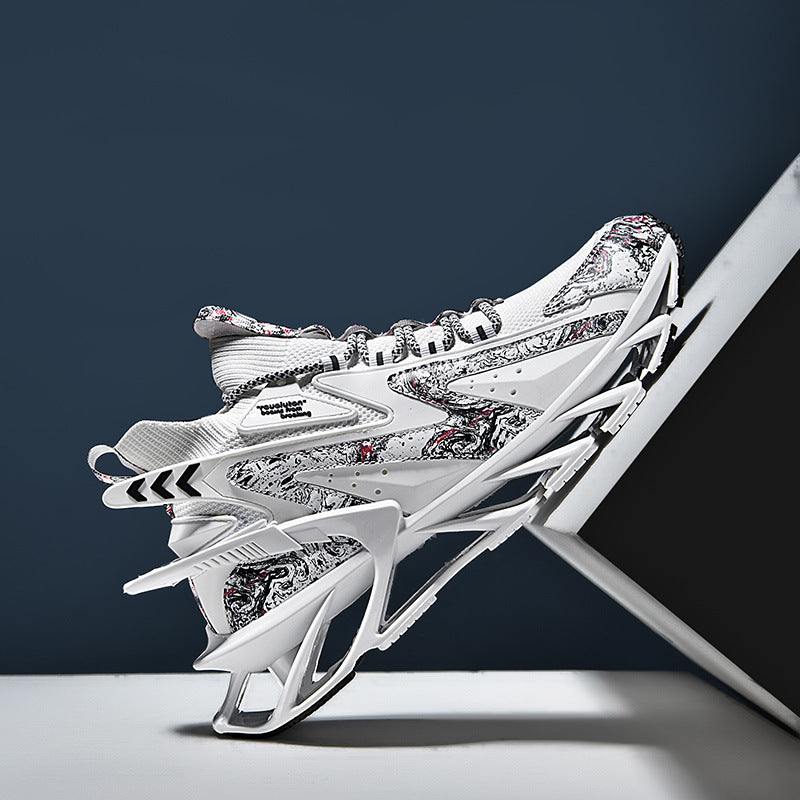 Fashion Spring and Autumn men's casual multicolor shoes with round toe and rubber sole.